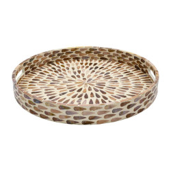 ΔΙΑΚΟΣΜΗΤΙΚΟΣ ΔΙΣΚΟΣ MDF-ΚΟΧΥΛΙ TEAR DROP  FL01 ΜΠΕΖ-ΚΑΦΕ-ΛΕΥΚΟ ΧΡΩΜΑ 40εκ