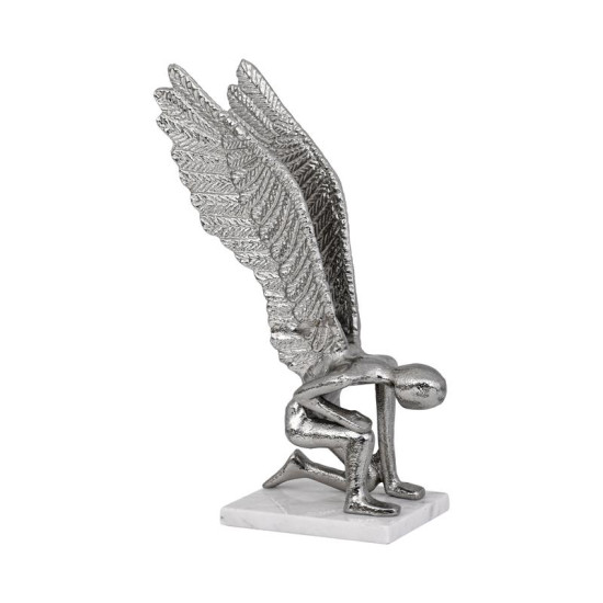 ΕΠΙΤΡΑΠΕΖΙΑ ΔΙΑΚΟΣΜΗΤΙΚΗ ΦΙΓΟΥΡΑ  Angel ΝΙΚΕΛ ΧΡΩΜΑ 19x16x33εκ