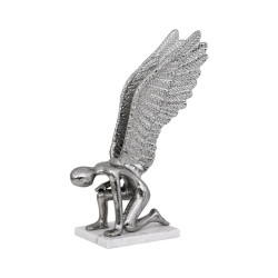 ΕΠΙΤΡΑΠΕΖΙΑ ΔΙΑΚΟΣΜΗΤΙΚΗ ΦΙΓΟΥΡΑ  Angel ΝΙΚΕΛ ΧΡΩΜΑ 19x16x33εκ