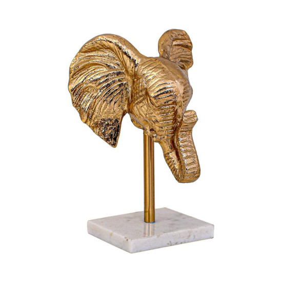 ΕΠΙΤΡΑΠΕΖΙΑ ΔΙΑΚΟΣΜΗΤΙΚΗ ΦΙΓΟΥΡΑ  Elephant Head ΑΝΤΙΚΕ ΧΡΥΣΟ ΧΡΩΜΑ 17x14x24εκ