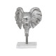 ΕΠΙΤΡΑΠΕΖΙΑ ΔΙΑΚΟΣΜΗΤΙΚΗ ΦΙΓΟΥΡΑ  Elephant Head ΝΙΚΕΛ ΧΡΩΜΑ 17x14x24εκ