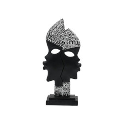 ΕΠΙΤΡΑΠΕΖΙΑ ΔΙΑΚΟΣΜΗΤΙΚΗ ΦΙΓΟΥΡΑ " African " FL240306 ΜΑΥΡΟ-ΛΕΥΚΟ ΧΡΩΜΑ 12x6x25εκ