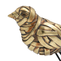 ΕΠΙΤΡΑΠΕΖΙΑ ΔΙΑΚΟΣΜΗΤΙΚΗ ΦΙΓΟΥΡΑ  FL25089 ΠΟΥΛΙ ΧΡΥΣΟ-ΜΑΥΡΟ ΧΡΩΜΑ 20x7x17εκ