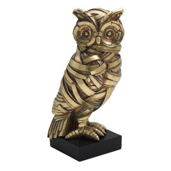 ΕΠΙΤΡΑΠΕΖΙΑ ΔΙΑΚΟΣΜΗΤΙΚΗ ΦΙΓΟΥΡΑ  FL25090 ΚΟΥΚΟΥΒΑΓΙΑ ΧΡΥΣΟ-ΜΑΥΡΟ ΧΡΩΜΑ 9.50x9.50x22.5εκ