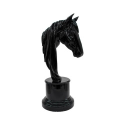 ΕΠΙΤΡΑΠΕΖΙΑ ΔΙΑΚΟΣΜΗΤΙΚΗ ΦΙΓΟΥΡΑ  FL390 "ΑΛΟΓΟ" ΜΑΥΡΟ ΧΡΩΜΑ 38x30x75εκ