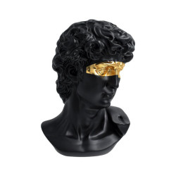 ΕΠΙΤΡΑΠΕΖΙΑ ΔΙΑΚΟΣΜΗΤΙΚΗ ΦΙΓΟΥΡΑ  FL729 "ΠΡΟΣΩΠΟ ΑΝΔΡΑΣ " ΜΑΥΡΟ ΧΡΥΣΟ ΧΡΩΜΑ 20x15x28εκ