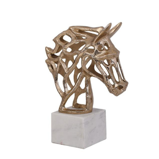 ΕΠΙΤΡΑΠΕΖΙΑ ΔΙΑΚΟΣΜΗΤΙΚΗ ΦΙΓΟΥΡΑ  Horse ΑΝΤΙΚΕ ΧΡΥΣΟ ΧΡΩΜΑ 24x10x30εκ