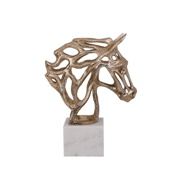 ΕΠΙΤΡΑΠΕΖΙΑ ΔΙΑΚΟΣΜΗΤΙΚΗ ΦΙΓΟΥΡΑ  Horse ΑΝΤΙΚΕ ΧΡΥΣΟ ΧΡΩΜΑ 24x10x30εκ