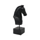 ΕΠΙΤΡΑΠΕΖΙΑ ΔΙΑΚΟΣΜΗΤΙΚΗ ΦΙΓΟΥΡΑ  "Horse head" ΜΑΥΡΟ ΧΡΩΜΑ 12x12x42εκ