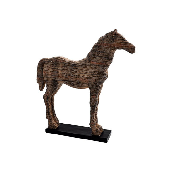 ΕΠΙΤΡΑΠΕΖΙΑ ΔΙΑΚΟΣΜΗΤΙΚΗ ΦΙΓΟΥΡΑ  "Horse" ΚΑΦΕ ΧΡΩΜΑ 47x8x48εκ
