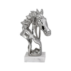 ΕΠΙΤΡΑΠΕΖΙΑ ΔΙΑΚΟΣΜΗΤΙΚΗ ΦΙΓΟΥΡΑ  Horse ΝΙΚΕΛ ΧΡΩΜΑ 18x14x26εκ