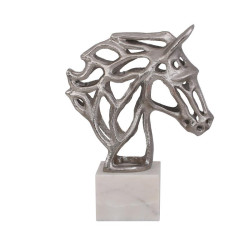 ΕΠΙΤΡΑΠΕΖΙΑ ΔΙΑΚΟΣΜΗΤΙΚΗ ΦΙΓΟΥΡΑ  Horse ΝΙΚΕΛ ΧΡΩΜΑ 24x10x30εκ