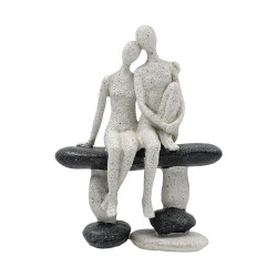 ΕΠΙΤΡΑΠΕΖΙΑ ΔΙΑΚΟΣΜΗΤΙΚΗ ΦΙΓΟΥΡΑ "ΖΕΥΓΑΡΙ"  FL240911 ΜΑΥΡΟ ΧΡΩΜΑ 15x8x21εκ