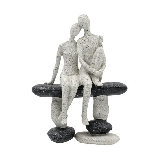 ΕΠΙΤΡΑΠΕΖΙΑ ΔΙΑΚΟΣΜΗΤΙΚΗ ΦΙΓΟΥΡΑ "ΖΕΥΓΑΡΙ"  FL240911 ΜΑΥΡΟ ΧΡΩΜΑ 15x8x21εκ