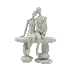 ΕΠΙΤΡΑΠΕΖΙΑ ΔΙΑΚΟΣΜΗΤΙΚΗ ΦΙΓΟΥΡΑ "ΖΕΥΓΑΡΙ"  FL240911 ΜΠΕΖ ΧΡΩΜΑ 15x8x21εκ