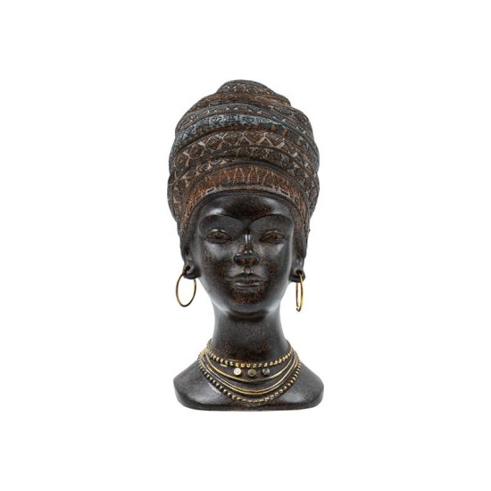 ΕΠΙΤΡΑΠΕΖΙΟ ΔΙΑΚΟΣΜΗΤΙΚΟ "AFRICAN WOMAN"  FL2447 ΚΑΦΕ-ΧΡΥΣΟ ΧΡΩΜΑ 11x13x23εκ