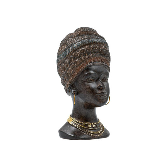 ΕΠΙΤΡΑΠΕΖΙΟ ΔΙΑΚΟΣΜΗΤΙΚΟ "AFRICAN WOMAN"  FL2447 ΚΑΦΕ-ΧΡΥΣΟ ΧΡΩΜΑ 11x13x23εκ