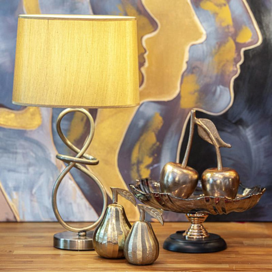 ΕΠΙΤΡΑΠΕΖΙΟ ΔΙΑΚΟΣΜΗΤΙΚΟ ΑΛΟΥΜΙΝΙΟΥ  Pear FL21109 ΧΡΥΣΟ ΧΡΩΜΑ 15x24εκ