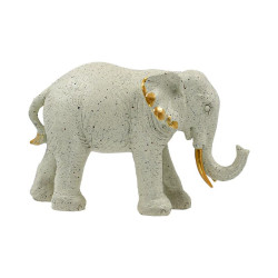 ΕΠΙΤΡΑΠΕΖΙΟ ΔΙΑΚΟΣΜΗΤΙΚΟ ΕΛΕΦΑΝΤΑΣ  FL18012 ΜΠΕΖ-ΧΡΥΣΟ ΧΡΩΜΑ 19x6x12εκ