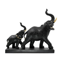 ΕΠΙΤΡΑΠΕΖΙΟ ΔΙΑΚΟΣΜΗΤΙΚΟ ΕΛΕΦΑΝΤΑΣ  FL19026 ΜΑΥΡΟ-ΧΡΥΣΟ ΧΡΩΜΑ 31x10x26εκ