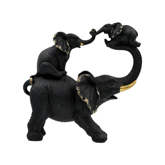 ΕΠΙΤΡΑΠΕΖΙΟ ΔΙΑΚΟΣΜΗΤΙΚΟ ΕΛΕΦΑΝΤΑΣ  FL221003 ΜΑΥΡΟ-ΧΡΥΣΟ ΧΡΩΜΑ 21x9x21εκ