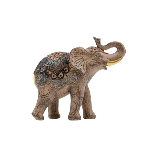 ΕΠΙΤΡΑΠΕΖΙΟ ΔΙΑΚΟΣΜΗΤΙΚΟ ΕΛΕΦΑΝΤΑΣ  FL24135 ΚΑΦΕ-ΧΡΥΣΟ ΧΡΩΜΑ 15x6x12εκ