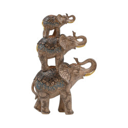 ΕΠΙΤΡΑΠΕΖΙΟ ΔΙΑΚΟΣΜΗΤΙΚΟ ΕΛΕΦΑΝΤΑΣ  FL2445 ΚΑΦΕ-ΧΡΥΣΟ ΧΡΩΜΑ 20x8x31εκ