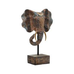 ΕΠΙΤΡΑΠΕΖΙΟ ΔΙΑΚΟΣΜΗΤΙΚΟ ΕΛΕΦΑΝΤΑΣ  FL2452 ΚΑΦΕ-ΧΡΥΣΟ ΧΡΩΜΑ 20x8x28εκ