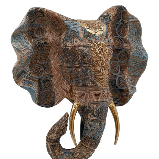 ΕΠΙΤΡΑΠΕΖΙΟ ΔΙΑΚΟΣΜΗΤΙΚΟ ΕΛΕΦΑΝΤΑΣ  FL2452 ΚΑΦΕ-ΧΡΥΣΟ ΧΡΩΜΑ 20x8x28εκ