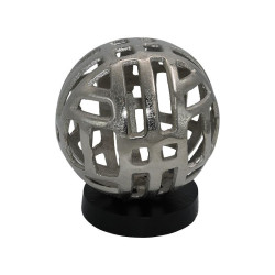 ΕΠΙΤΡΑΠΕΖΙΟ ΔΙΑΚΟΣΜΗΤΙΚΟ "Ball" ΑΣΗΜΙ ΝΙΚΕΛ ΜΕ ΜΑΥΡΗ ΞΥΛΙΝΗ ΒΑΣΗ 19x19x21εκ ΕΠΙΤΡΑΠΕΖΙΟ ΔΙΑΚΟΣΜΗΤΙΚΟ "Ball" ΑΣΗΜΙ ΝΙΚΕΛ ΜΕ ΜΑΥΡΗ ΞΥΛΙΝΗ ΒΑΣΗ 19x19x21εκ