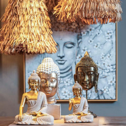 ΕΠΙΤΡΑΠΕΖΙΟ ΔΙΑΚΟΣΜΗΤΙΚΟ  Buddha ΧΡΥΣΟ-ΛΕΥΚΟ ΑΝΤΙΚΕ ΧΡΩΜΑ 16x15x34εκ ΕΠΙΤΡΑΠΕΖΙΟ ΔΙΑΚΟΣΜΗΤΙΚΟ  Buddha ΧΡΥΣΟ-ΛΕΥΚΟ ΑΝΤΙΚΕ ΧΡΩΜΑ 16x15x34εκ