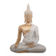ΕΠΙΤΡΑΠΕΖΙΟ ΔΙΑΚΟΣΜΗΤΙΚΟ  Buddha ΧΡΥΣΟ-ΛΕΥΚΟ ΑΝΤΙΚΕ ΧΡΩΜΑ 20x10x26εκ
