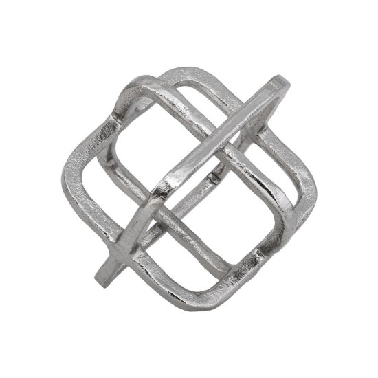 ΕΠΙΤΡΑΠΕΖΙΟ ΔΙΑΚΟΣΜΗΤΙΚΟ  Cube ΝΙΚΕΛ ΧΡΩΜΑ 15x13x14εκ