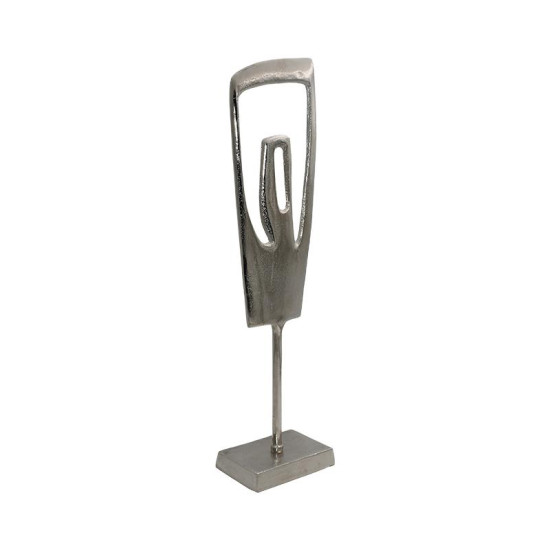 ΕΠΙΤΡΑΠΕΖΙΟ ΔΙΑΚΟΣΜΗΤΙΚΟ  "Sculpture" ΑΣΗΜΙ ΝΙΚΕΛ 16x11x65εκ