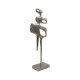 ΕΠΙΤΡΑΠΕΖΙΟ ΔΙΑΚΟΣΜΗΤΙΚΟ  "Sculpture" ΑΣΗΜΙ ΝΙΚΕΛ 20x11x60εκ