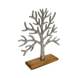ΕΠΙΤΡΑΠΕΖΙΟ ΔΙΑΚΟΣΜΗΤΙΚΟ  "Tree" ΑΣΗΜΙ ΝΙΚΕΛ ΜΕ ΞΥΛΙΝΗ ΒΑΣΗ 30x7x32εκ ΕΠΙΤΡΑΠΕΖΙΟ ΔΙΑΚΟΣΜΗΤΙΚΟ  "Tree" ΑΣΗΜΙ ΝΙΚΕΛ ΜΕ ΞΥΛΙΝΗ ΒΑΣΗ 30x7x32εκ