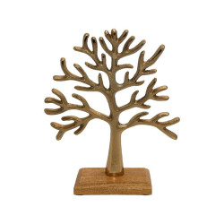ΕΠΙΤΡΑΠΕΖΙΟ ΔΙΑΚΟΣΜΗΤΙΚΟ  "Tree" ΧΡΥΣΟ ΜΕ ΞΥΛΙΝΗ ΒΑΣΗ 30x7x32εκ