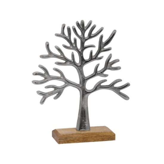 ΕΠΙΤΡΑΠΕΖΙΟ ΔΙΑΚΟΣΜΗΤΙΚΟ  "Tree" ΝΙΚΕΛ ΜΕ ΞΥΛΙΝΗ ΒΑΣΗ 21x7x25εκ