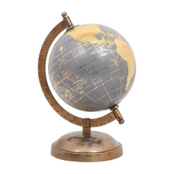 ΕΠΙΤΡΑΠΕΖΙΟ ΔΙΑΚΟΣΜΗΤΙΚΟ  "Υδρόγειος" ΓΚΡΙ-ΧΡΥΣΟ ΧΡΩΜΑ 13x13x18εκ ΕΠΙΤΡΑΠΕΖΙΟ ΔΙΑΚΟΣΜΗΤΙΚΟ  "Υδρόγειος" ΓΚΡΙ-ΧΡΥΣΟ ΧΡΩΜΑ 13x13x18εκ