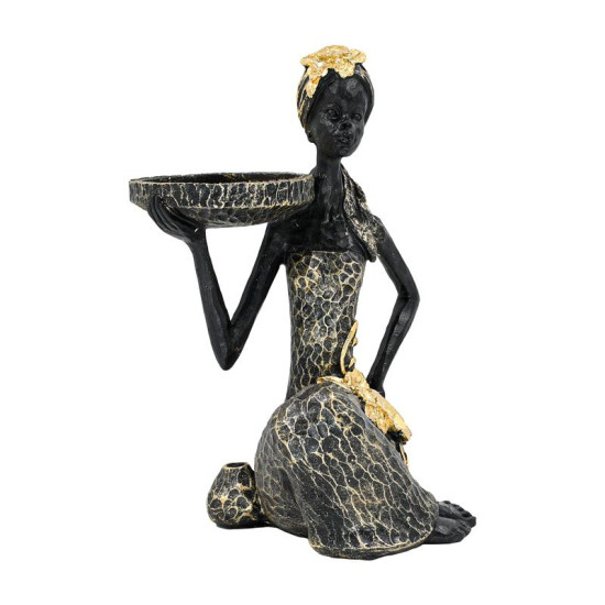 ΕΠΙΤΡΑΠΕΖΙΟ ΔΙΑΚΟΣΜΗΤΙΚΟ ΓΥΝΑΙΚΕΙΑ ΦΙΓΟΥΡΑ  FL245405 ΜΑΥΡΟ ΧΡΩΜΑ 18x13x24εκ