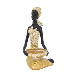 ΕΠΙΤΡΑΠΕΖΙΟ ΔΙΑΚΟΣΜΗΤΙΚΟ ΓΥΝΑΙΚΕΙΑ ΦΙΓΟΥΡΑ  FL245406 ΧΡΥΣΟ ΧΡΩΜΑ 15x14x23εκ