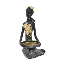 ΕΠΙΤΡΑΠΕΖΙΟ ΔΙΑΚΟΣΜΗΤΙΚΟ ΓΥΝΑΙΚΕΙΑ ΦΙΓΟΥΡΑ  FL245406 ΜΑΥΡΟ ΧΡΩΜΑ 15x14x23εκ