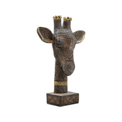 ΕΠΙΤΡΑΠΕΖΙΟ ΔΙΑΚΟΣΜΗΤΙΚΟ ΚΑΜΗΛΟΠΑΡΔΑΛΗ  FL2453 ΚΑΦΕ-ΧΡΥΣΟ ΧΡΩΜΑ 28x10x37εκ