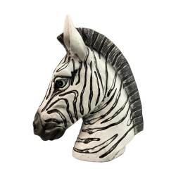 ΕΠΙΤΡΑΠΕΖΙΟ ΔΙΑΚΟΣΜΗΤΙΚΟ ΚΕΦΑΛΗ ΖΕΒΡΑΣ  ΑΣΠΡΟ-ΜΑΥΡΟ ΧΡΩΜΑ Polyresin 16.5x7.5x19εκ ΕΠΙΤΡΑΠΕΖΙΟ ΔΙΑΚΟΣΜΗΤΙΚΟ ΚΕΦΑΛΗ ΖΕΒΡΑΣ  ΑΣΠΡΟ-ΜΑΥΡΟ ΧΡΩΜΑ Polyresin 16.5x7.5x19εκ