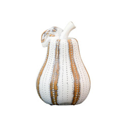 ΕΠΙΤΡΑΠΕΖΙΟ ΔΙΑΚΟΣΜΗΤΙΚΟ ΚΟΛΟΚΥΘΑ  FL1374 POLYRESIN ΛΕΥΚΟ-ΧΡΥΣΟ 12x12x18εκ