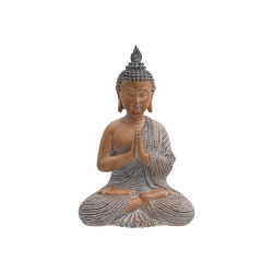 ΕΠΙΤΡΑΠΕΖΙΟ ΔΙΑΚΟΣΜΗΤΙΚΟ POLYRESIN  "Buddha" ΚΑΦΕ ΧΡΩΜΑ 17x13x27εκ
