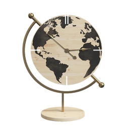 ΕΠΙΤΡΑΠΕΖΙΟ ΡΟΛΟΙ "Globe" NATURE ΞΥΛΟ-ΜΕΤΑΛΛΟ 22.5x12x30.5εκ sls ΕΠΙΤΡΑΠΕΖΙΟ ΡΟΛΟΙ "Globe" NATURE ΞΥΛΟ-ΜΕΤΑΛΛΟ 22.5x12x30.5εκ sls