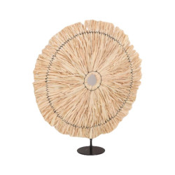 ΕΠΙΤΡΑΠΕΖΙΟ ΣΤΡΟΓΓΥΛΟ ΔΙΑΚΟΣΜΗΤΙΚΟ  Sunflower ΦΥΣΙΚΟ ΧΡΩΜΑ 40x45εκ