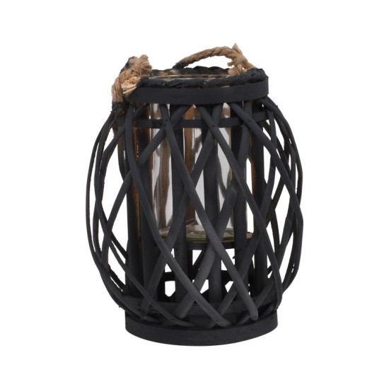 ΦΑΝΑΡΙ BAMBOO  Amare ΜΕ ΓΥΑΛΙ ΜΑΥΡΟ ΧΡΩΜΑ 19x34 sls