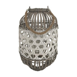 ΦΑΝΑΡΙ BAMBOO  Land ΜΕ ΓΥΑΛΙ ΚΑΦΕ-ΛΕΥΚΟ ΧΡΩΜΑ 22x35 sls